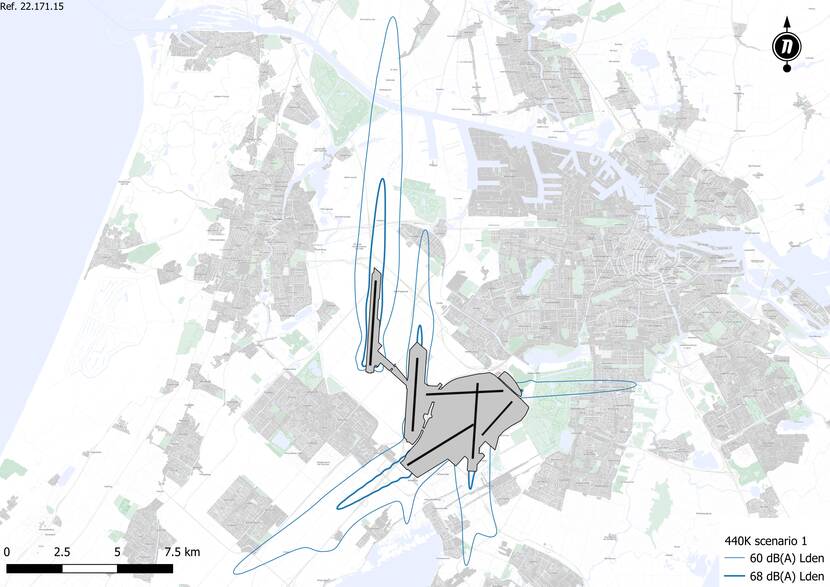 Kaart van Nederland. De blauwe lijnen op de kaart geven de zone aan waarbinnen de woningen zich moeten bevinden.