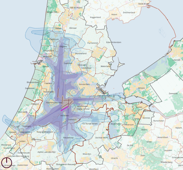 Kaart gebied NOVEX Schiphol